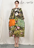 FLOWERS & SQUARES Dress