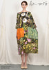 FLOWERS & SQUARES Dress